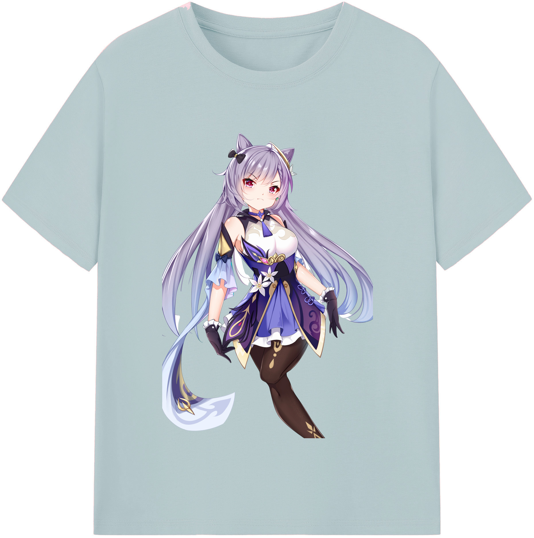 げんし神 刻晴 こくせい genshin Kokusei 綿100％半袖Tシャツ（フロントプリント）